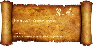 Maskal Asszunta névjegykártya